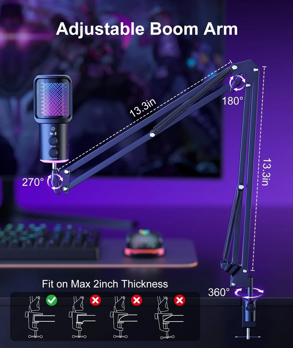 RGB Boom Arm Mic Kit
